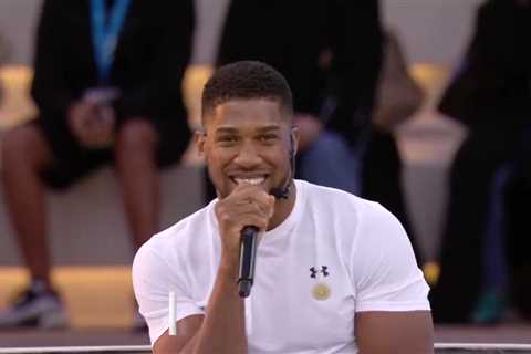 Watch Anthony Joshua rap to Skepta as heavyweight prepares for rematch against Oleksandr Usyk with..