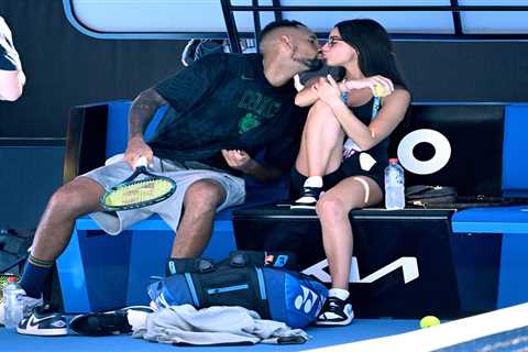 Meet Nick Kyrgios’ stunning girlfriend Costeen Hatzi with loved-up couple kissing courtside and..