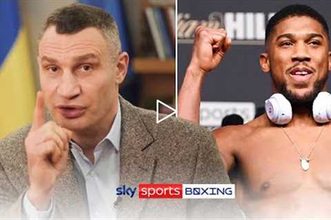 Please Joshua DON'T do that!  Vitali Klitschko urges Anthony Joshua to decline step aside money