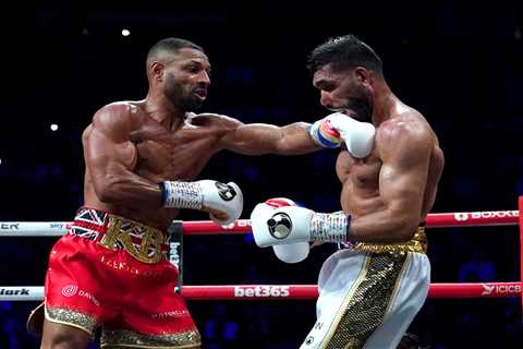 Watch Amir Khan and Kell Brook finally end feud and embrace in emotional scenes outside ring after..