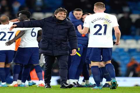 Conte hits back at Guardiola’s claim Tottenham only scored against Man City on counter-attack in..