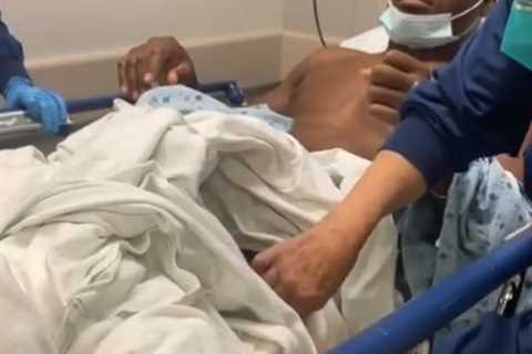 UFC champ Francis Ngannou shares health update from hospital bed after having successful knee..