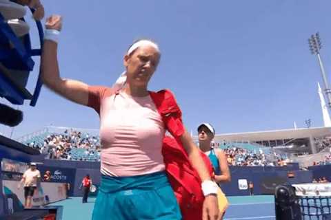 Watch Victoria Azarenka FORFEIT Miami Open match and storm off court leaving opponent, 16, confused ..