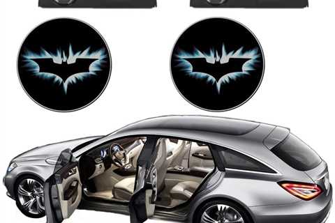 2x Night Cold Blue Bat Batman Black Wireless Car Door LED Projection Projector Light Courtesy..