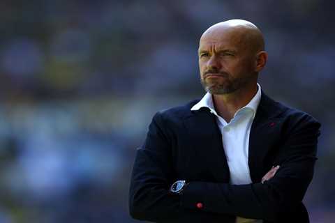 Erik ten Hag ARRIVES in London on private jet – and could watch Man Utd’s final game of the season..