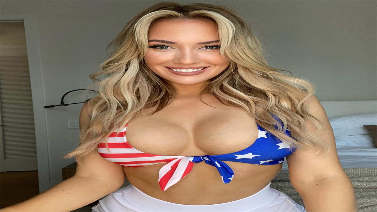 Paige Spiranac celebrates US Open by posing in stars and stripes bikini after being named world’s sexiest woman