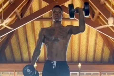 Marcus Rashford flaunts ripped physique as summer body transformation gets underway