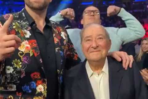 Watch moment Tyson Fury photobombed by undisputed heavyweight title rival Oleksandr Usyk before the ..