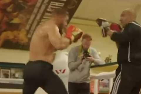 Watch Conor McGregor in training as UFC star shows off fast hands and feet ahead of comeback fight