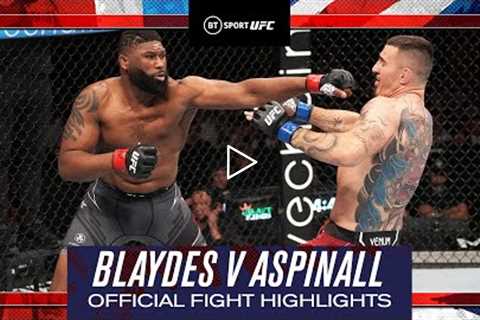 DEVASTATING end to Curtis Blaydes v Tom Aspinall  UFC London Official Fight Highlights