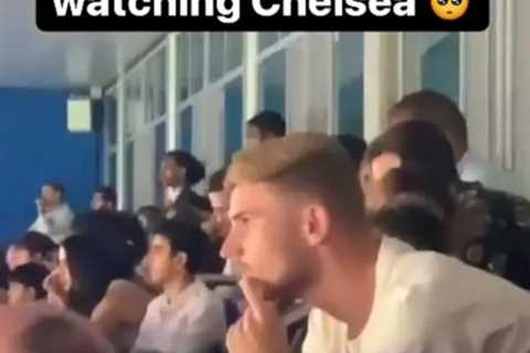 Timo Werner spotted back at Stamford Bridge after jetting to London to watch Chelsea’s fiery draw..