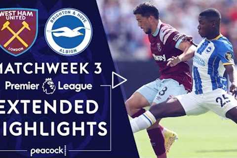 West Ham United v. Brighton | PREMIER LEAGUE HIGHLIGHTS | 8/21/2022 | NBC Sports