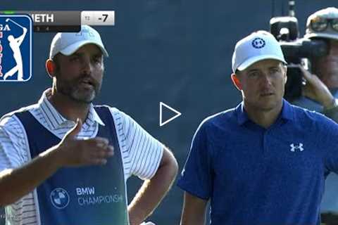 Jordan Spieth gets ruling, makes ridiculous par save at BMW Championship