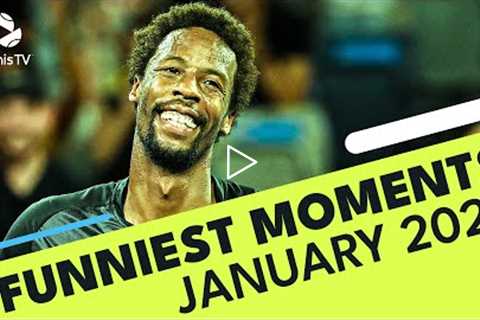 Bird Incidents, Flying Hats, Heads In Bins & SO Much More | January 2022 ATP Funniest Tennis..