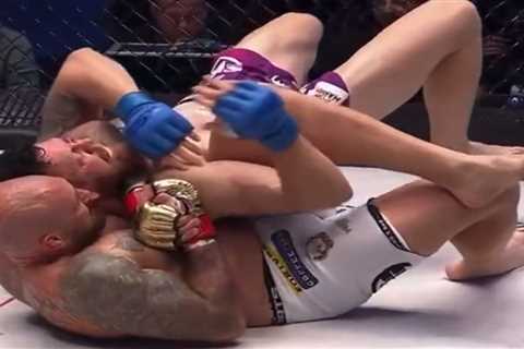 Ex-Chelsea star Ricardo Prasel choked out by British champion Phil De Fries during MMA fight in KSW ..