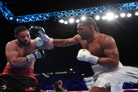 Joseph Parker’s face looks battered and bruised after 11th round Joe Joyce KO as Kiwi says ‘he’s a..