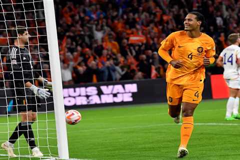 Holland 1 Belgium 0: Liverpool star Virgil van Dijk wins it to send Louis van Gaal’s men into..