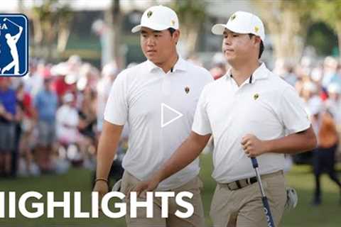 T. Kim and S. Kim's Round 4 Four-ball highlights | Presidents Cup | 2022