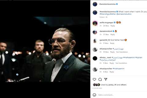 UFC star Conor McGregor calls himself the ‘Irish Godfather’ as he hypes up movie debut as fans all..