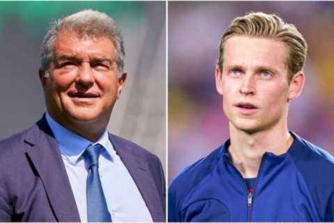 Barcelona chief Joan Laporta agrees with Xavi on allowing Frenkie de Jong to join Man Utd