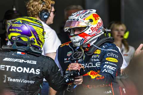 What Lewis Hamilton told F1 rival Max Verstappen in US Grand Prix ‘cool down’ room with Brit making ..