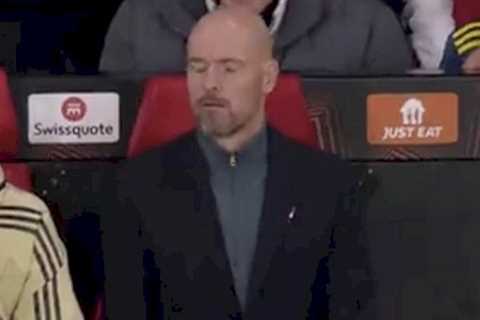 Man Utd boss Erik ten Hag’s furious reaction to Antony showboating in Sheriff clash