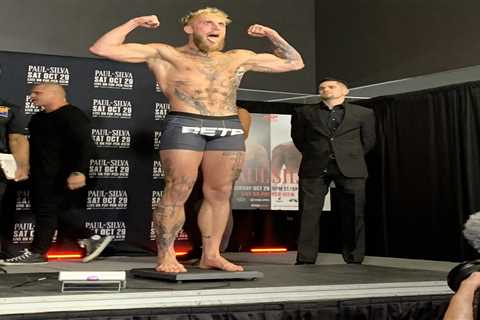 Watch Jake Paul weigh career-LOWEST for ‘biggest fight of the year’ against UFC legend Anderson..