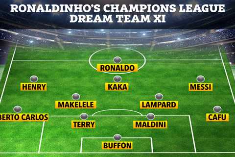 Ronaldinho’s Champions League dream team XI revealed including Arsenal icon Thierry Henry and three ..