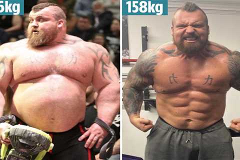 Eddie Hall’s insane body transformation after shedding SIX STONE for fight vs Game of Thrones star..