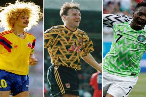 20 best football kits of all time, including England’s 1966 strip, Arsenal’s bruised banana and..