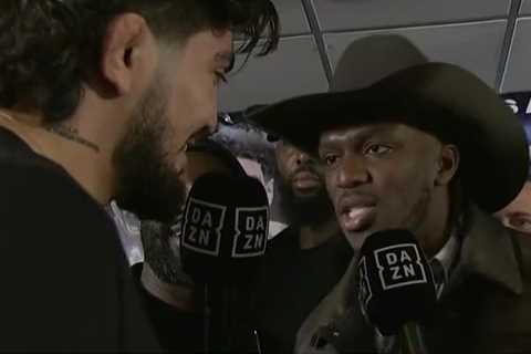 Watch shocking moment KSI is punched in the FACE by Dillon Danis at Misfits Boxing presser before..