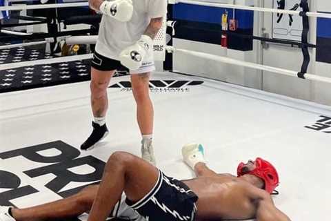 Watch Jake Paul drop YouTuber in sparring… but former world champ claims tell-tale sign proves..