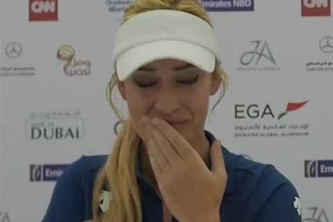 Paige Spiranac broke down in tears on live TV as she was being ‘blackmailed over stolen private..