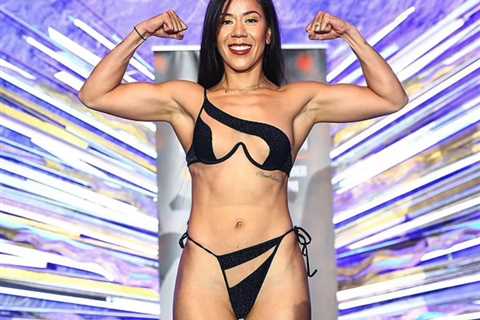 Glamorous female boxer stuns in ‘skimpiest weigh-in outfit ever’ and gets Ebanie Bridges’ nod of..