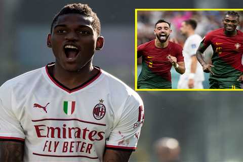 Manchester United’s Bruno Fernandes likens Rafael Leao to Sonic as Chelsea target scores for AC..