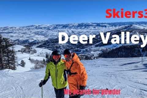 Deer Valley, Utah - Caelan skiing Blue Ledge and Perseverance