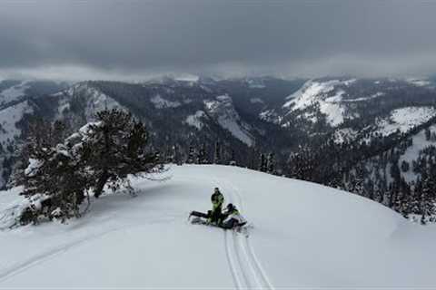 Snowmobile riding in Montana