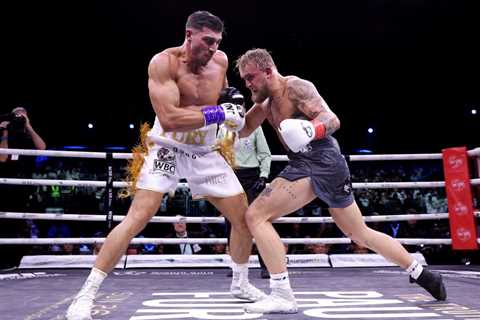 ‘Nothing but love’ – Jake Paul and Tommy Fury share moment of respect, as the Brit sheds tears..