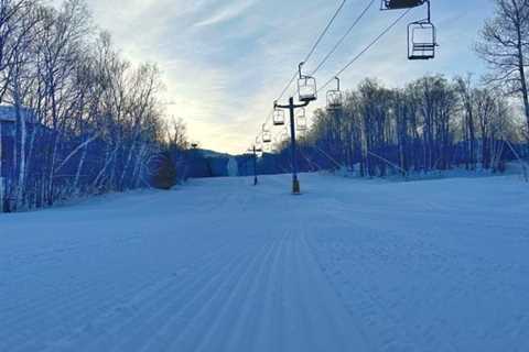 Freshly groomed terrain