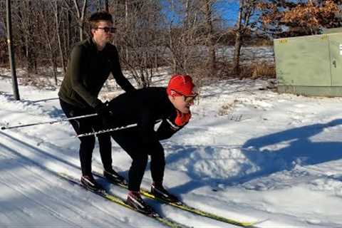 Tandem Cross Country Skiing