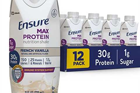 Ensure Max Protein Nutritional Shake with 30g of High-Quality Protein, 1g of Sugar, High Protein..