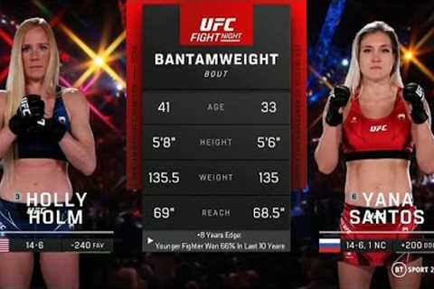 A dominant display from Holm! Holly Holm vs Yana Santos  Official UFC Fight Highlights