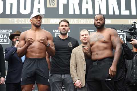 Anthony Joshua over a stone heavier than Jermaine Franklin as he weighs in career heaviest for fight