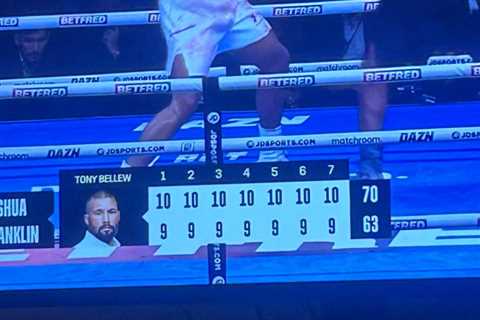 Fans stunned by Tony Bellew’s unofficial scorecard midway through Anthony Joshua vs Jermaine..