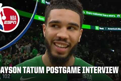 Jayson Tatum told Sam Hauser after watching him dunk: Get ready to be drug tested 🤣 | NBA on ESPN