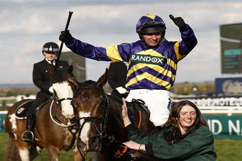 Favourite Corach Rambler wins delayed Grand National after bolting up for Scottish trainer Lucinda..