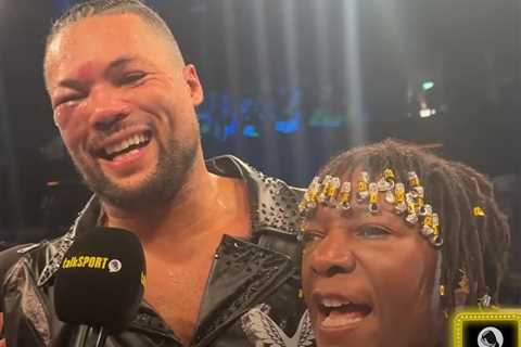 ‘No, no, no, Mum, it’s alright’ – Joe Joyce has to calm his fuming mum after she interrupts..