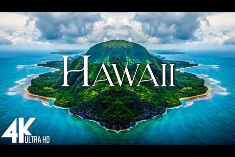 FLYING OVER HAWAII (4K Video UHD) - Scenic Relaxation Film With Inspiring Music