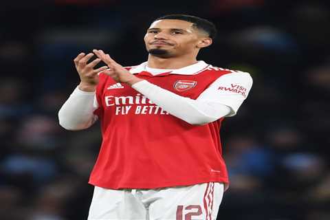 Arsenal blow with William Saliba NOT recovering in time for Premier League title-decider vs Man City