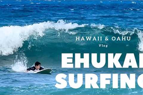 [ENG/KR] Strong Current Alert | Hawaii Ehukai Beach Surfing | Giovanni Food Truck Garlic Shrimp Ep.2